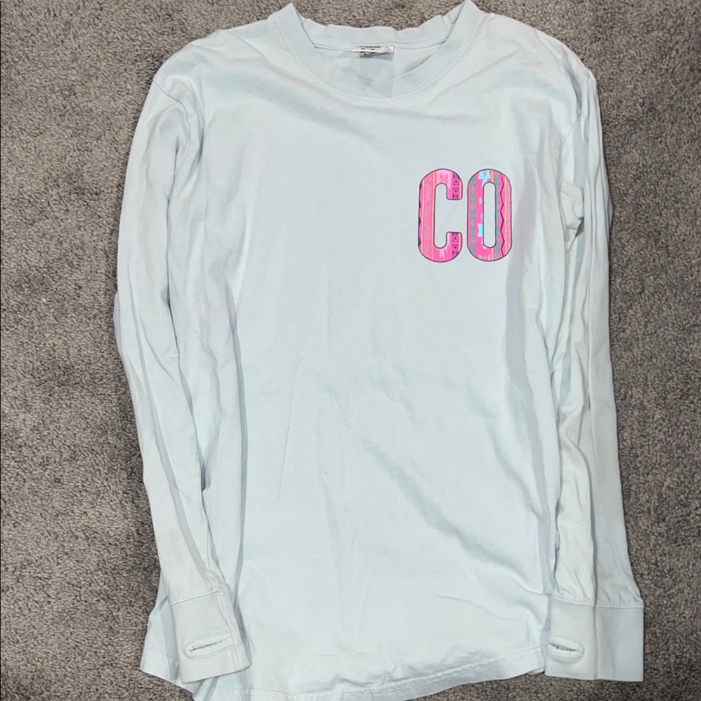 Women's Light Blue Long Sleeve Tee